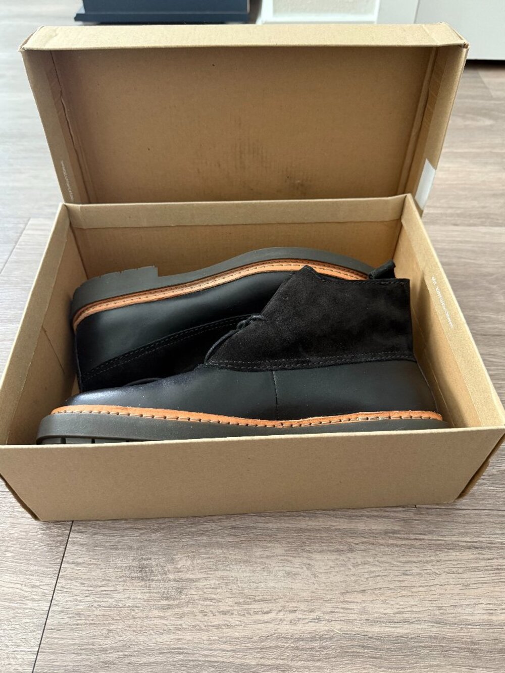 Clarks Trace Fawn Black Combi Boots Size 10 New with Box